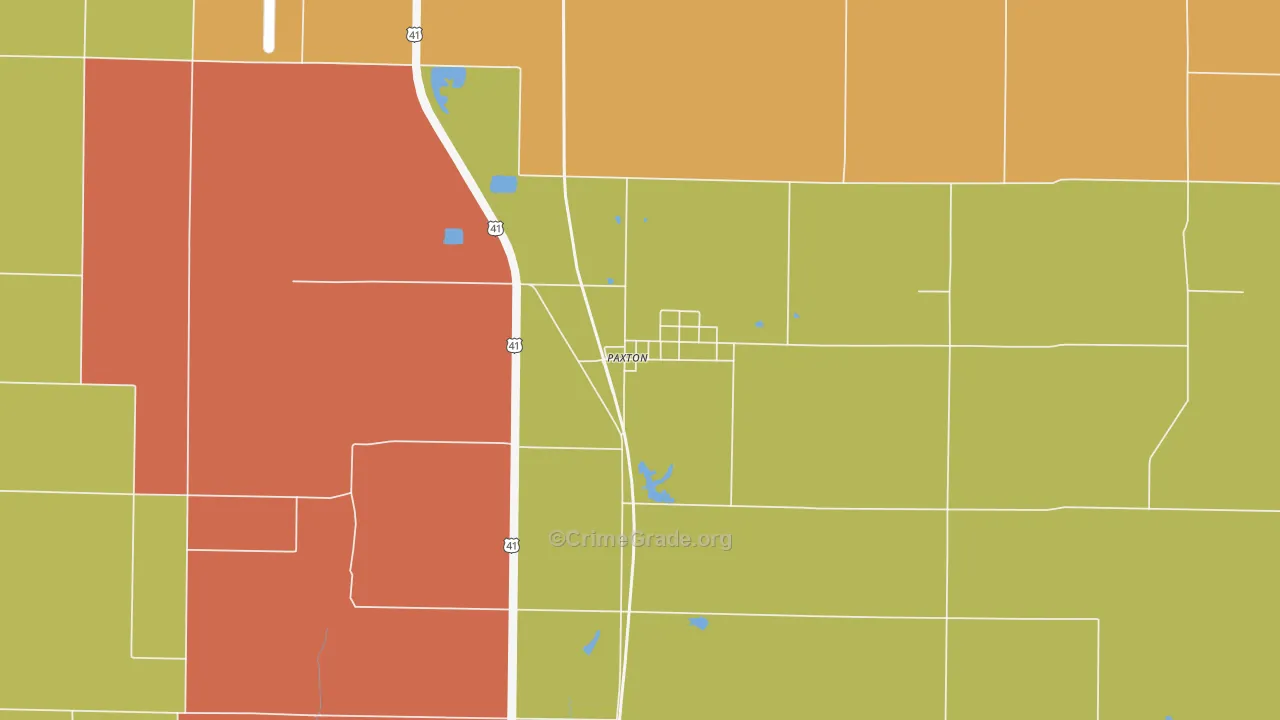 47865, IN Map of Drug-Related Crime Rates