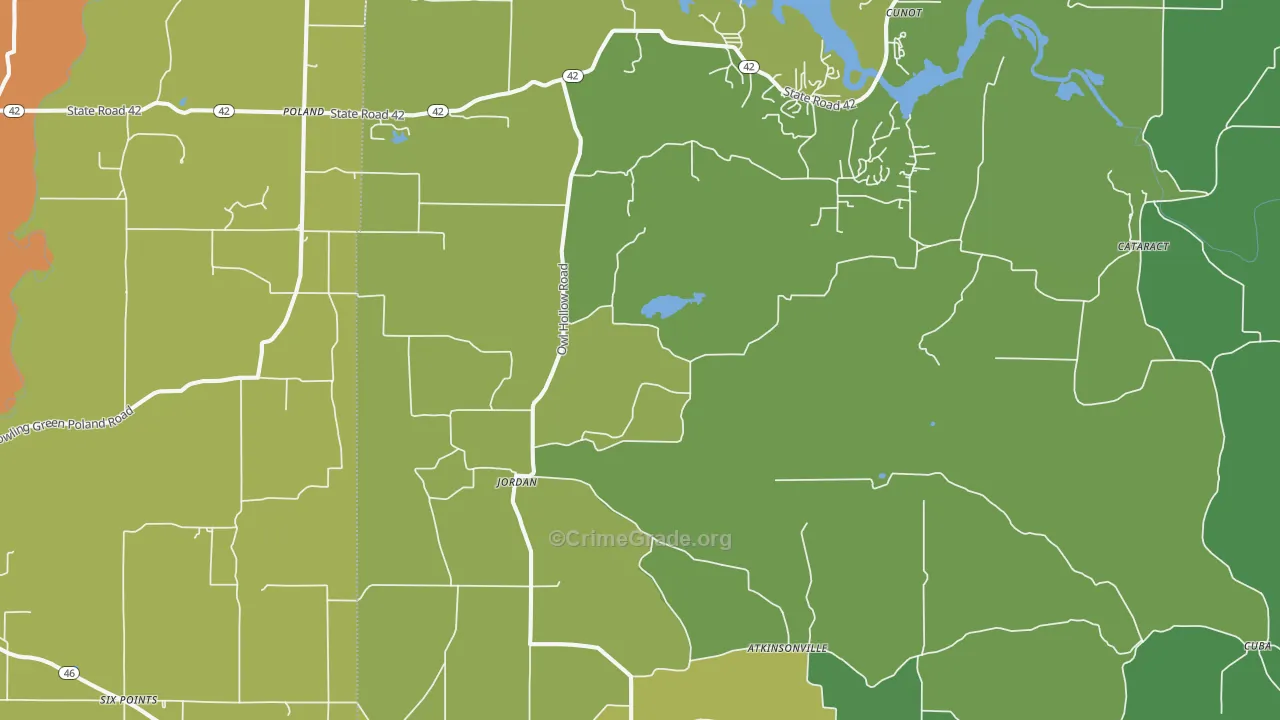 47868, IN Map of Drug-Related Crime Rates