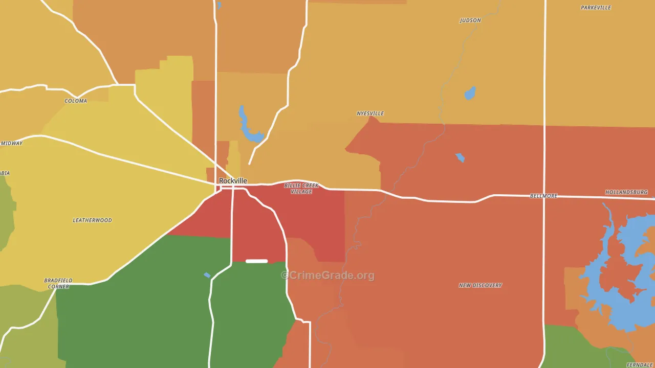 47872, IN Map of Drug-Related Crime Rates