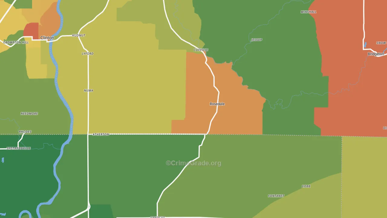 47874, IN Map of Drug-Related Crime Rates