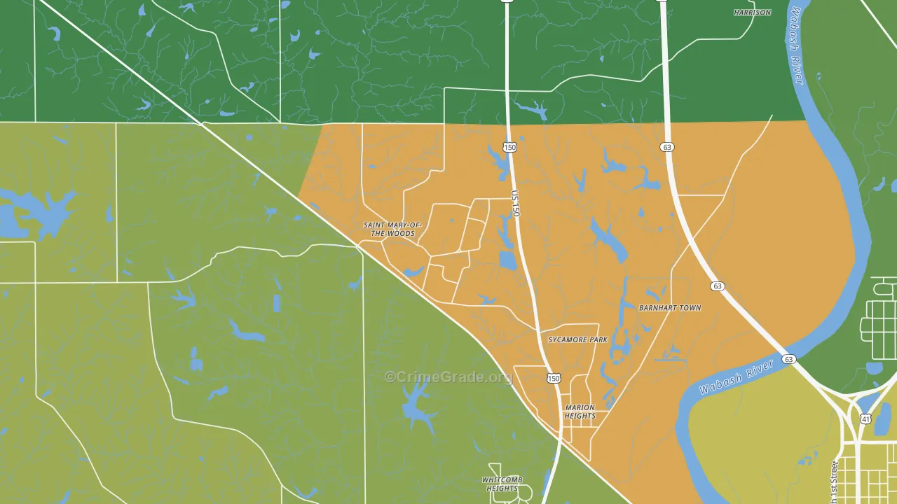 47876, IN Map of Drug-Related Crime Rates