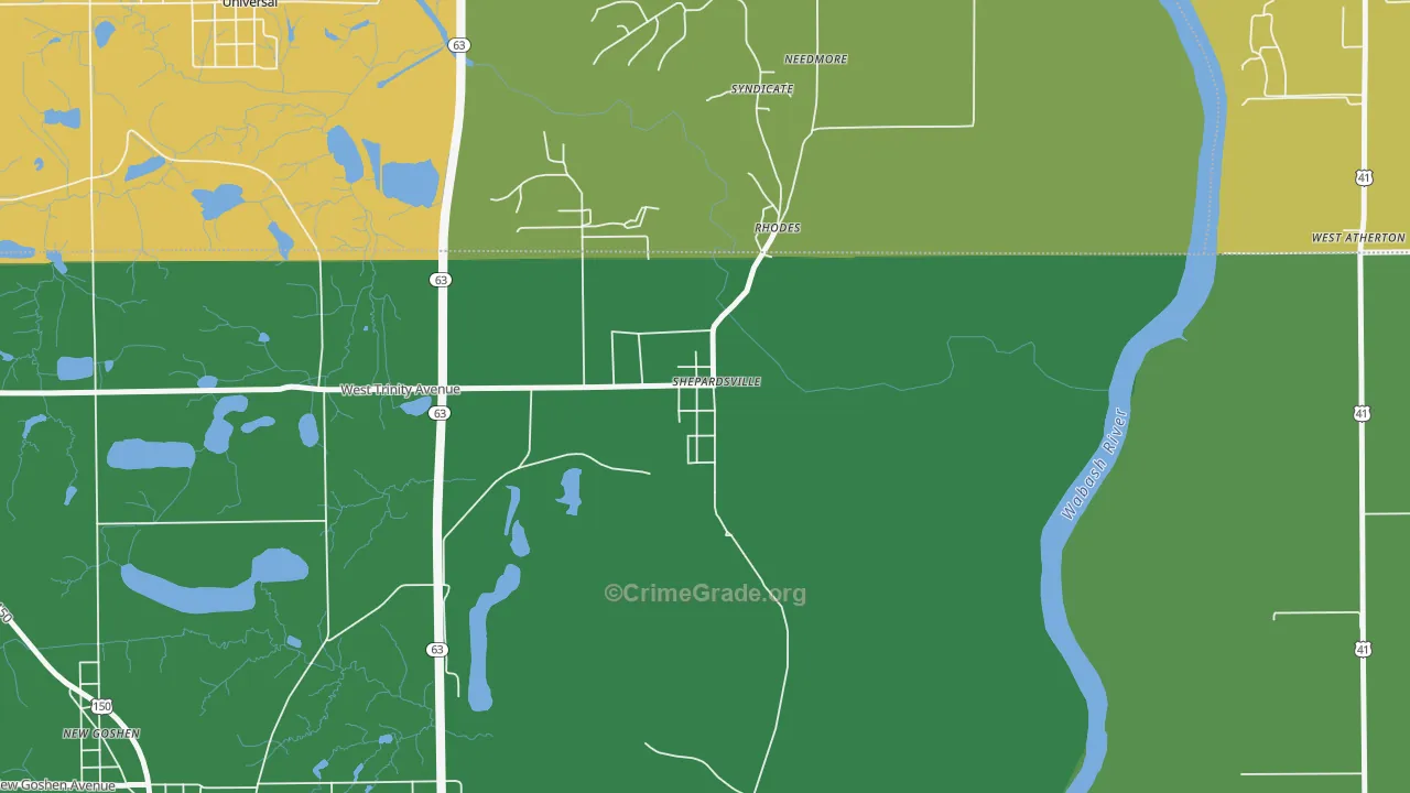 47880, IN Map of Drug-Related Crime Rates