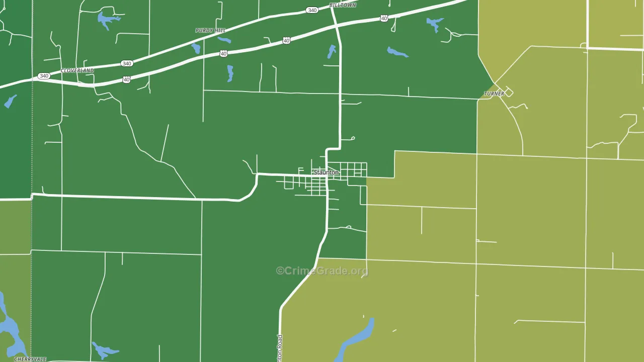 47881, IN Map of Drug-Related Crime Rates