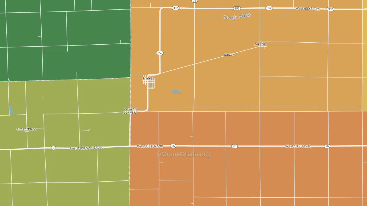 47917, IN Map of Drug-Related Crime Rates