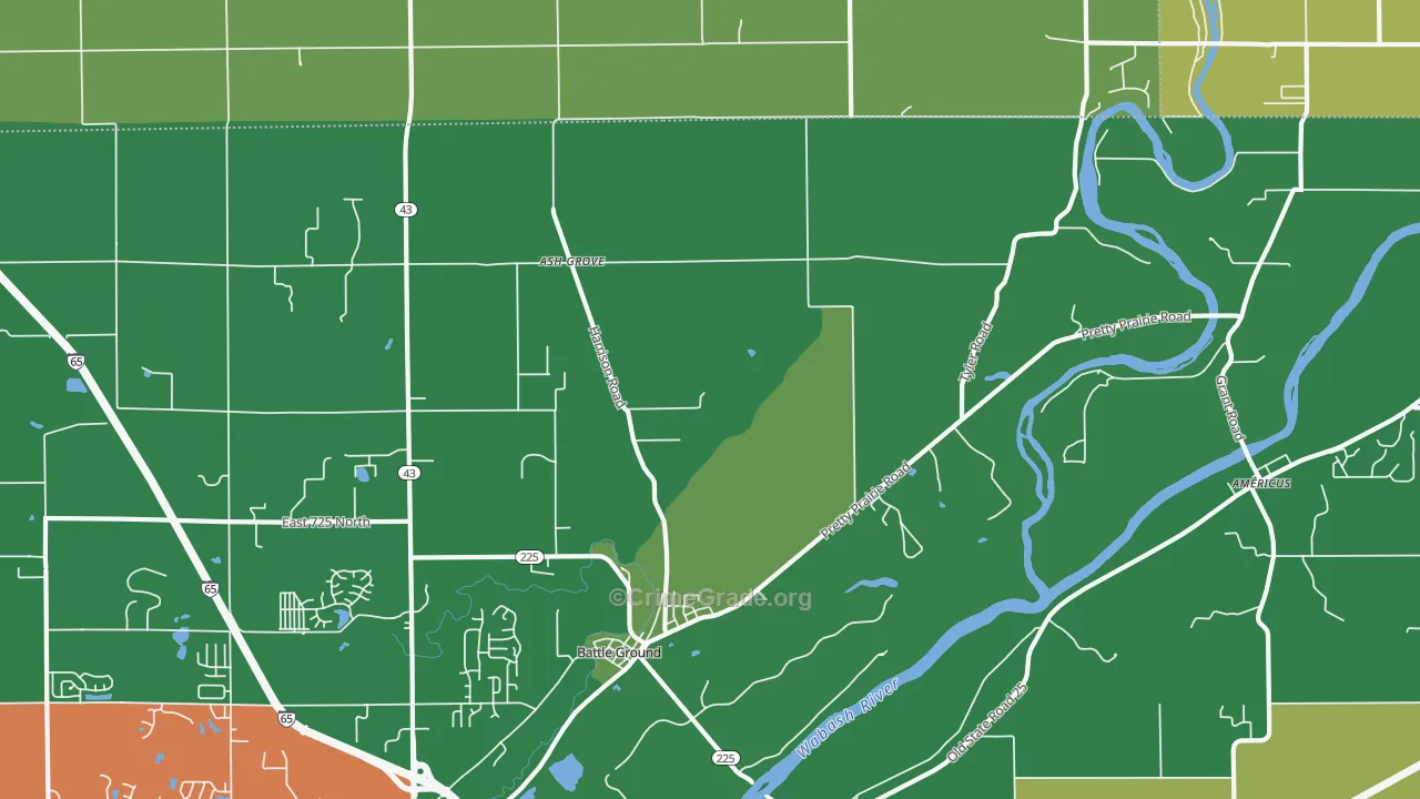 47920, IN Map of Drug-Related Crime Rates
