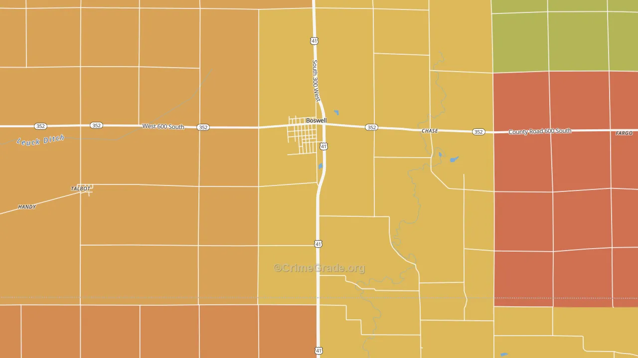 47921, IN Map of Drug-Related Crime Rates