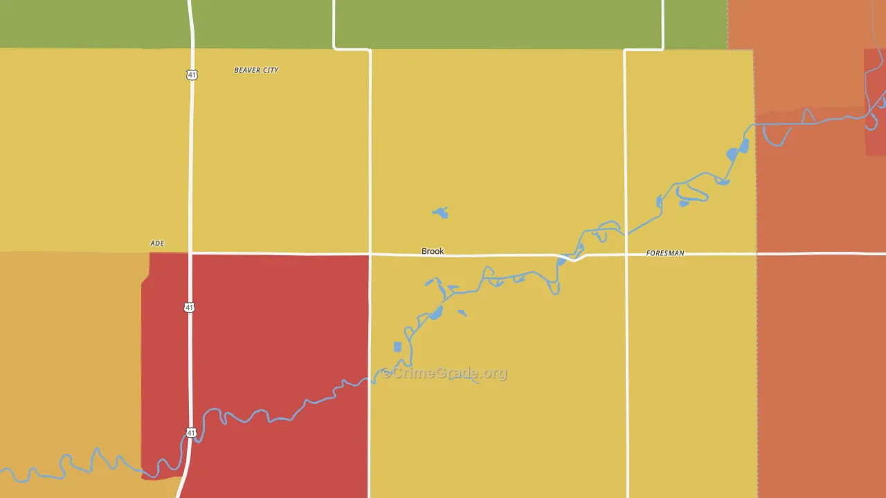 47922, IN Map of Drug-Related Crime Rates