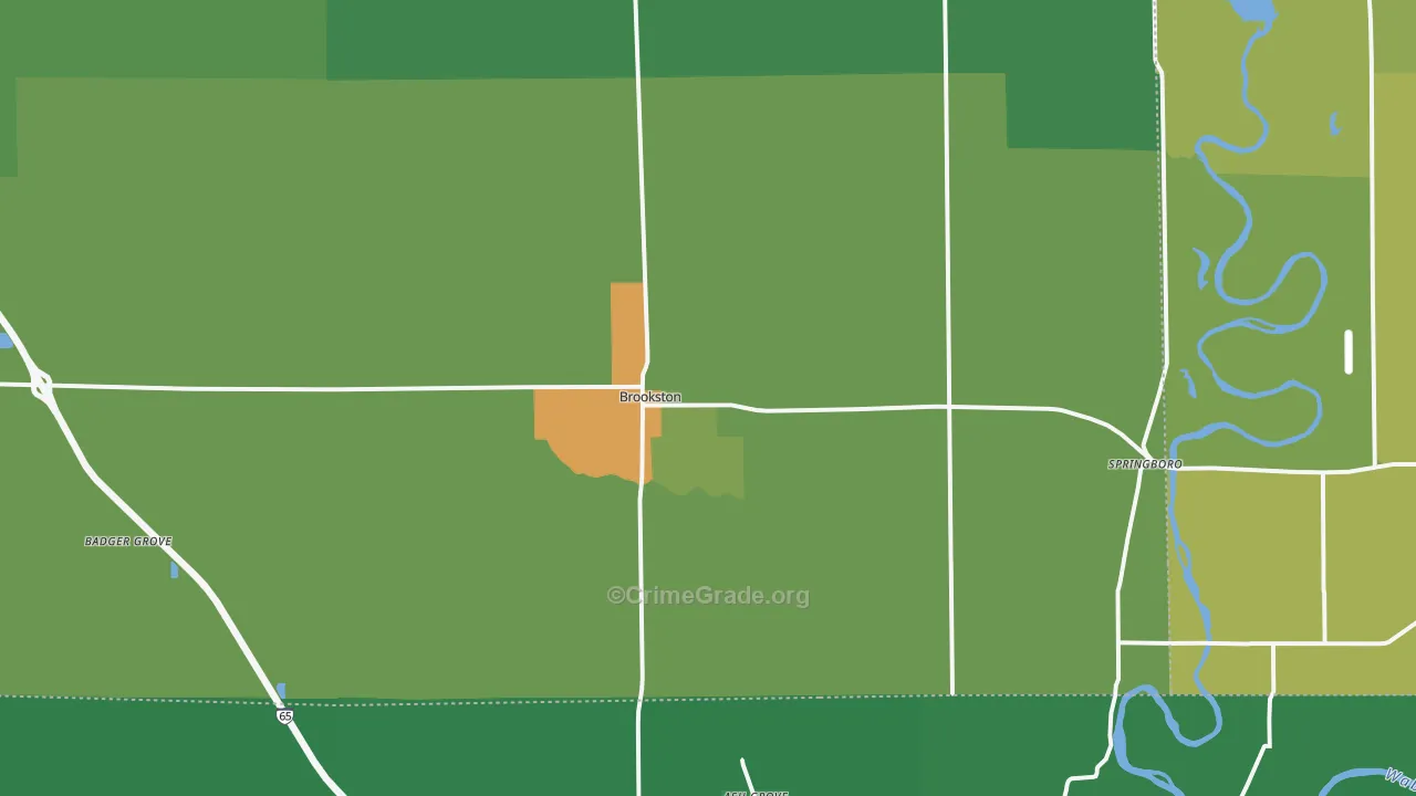 47923, IN Map of Drug-Related Crime Rates