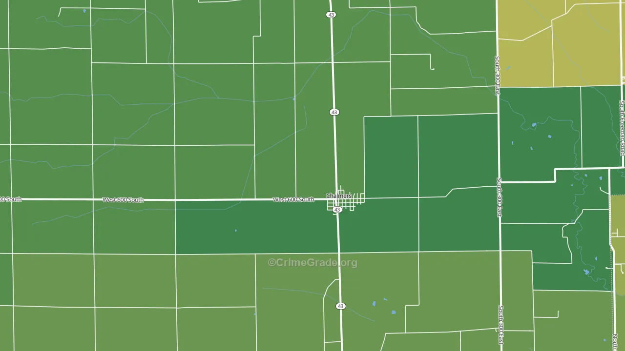 47929, IN Map of Drug-Related Crime Rates