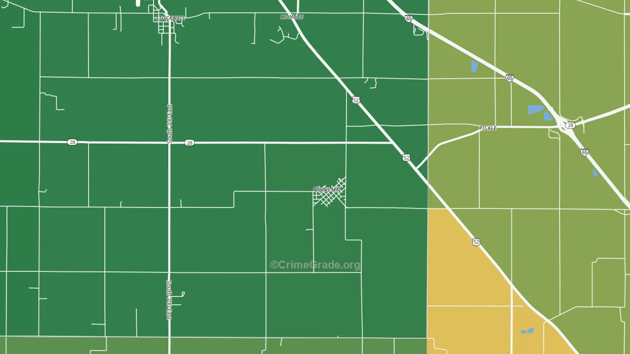 47930, IN Map of Drug-Related Crime Rates