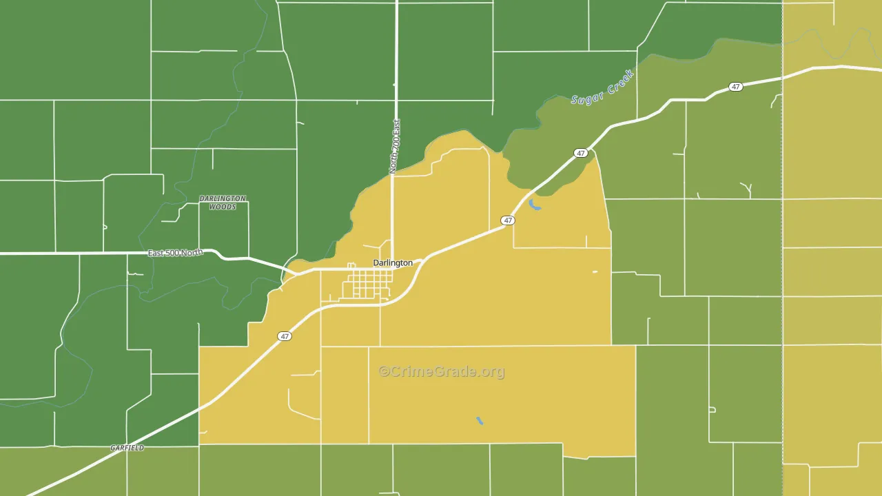 47940, IN Map of Drug-Related Crime Rates