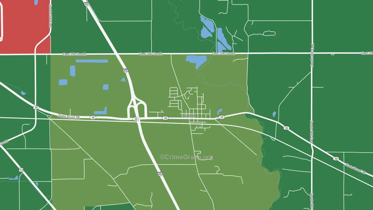 47941, IN Map of Drug-Related Crime Rates