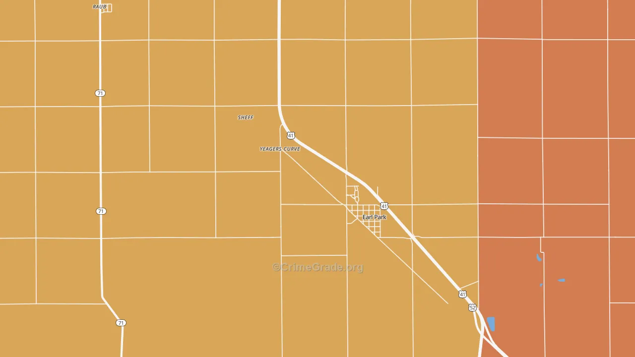 47942, IN Map of Drug-Related Crime Rates