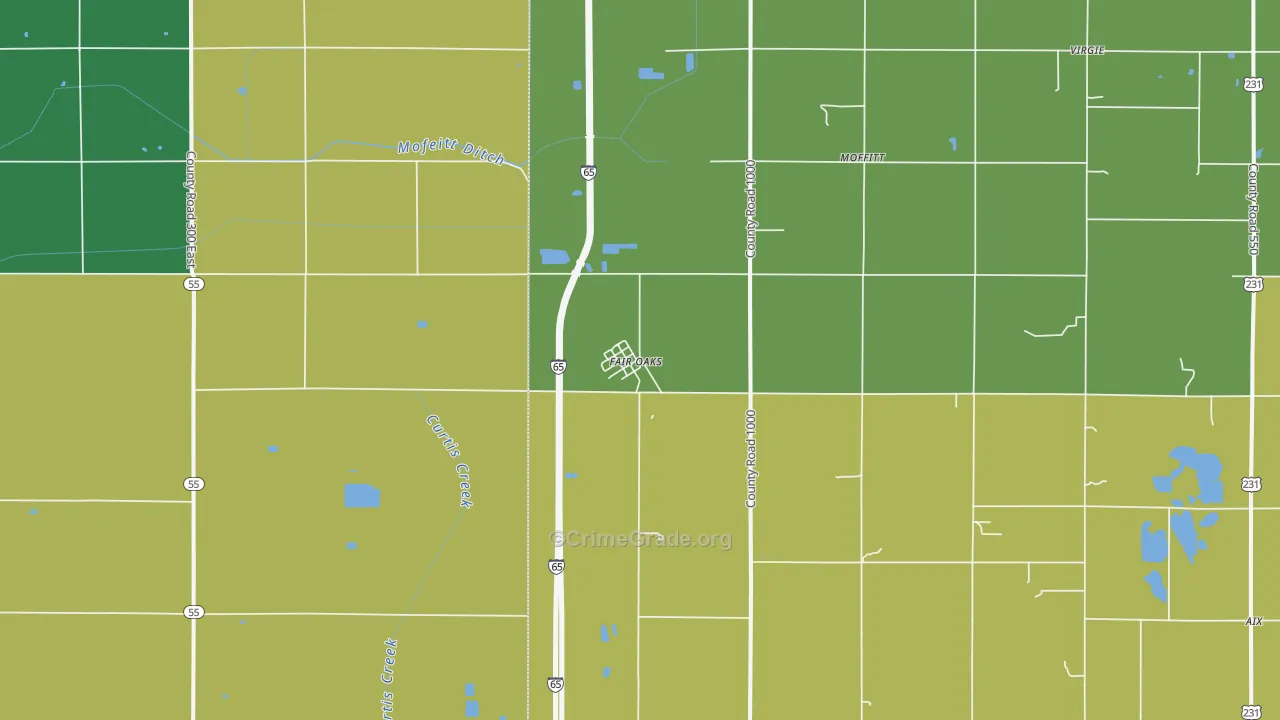 47943, IN Map of Drug-Related Crime Rates