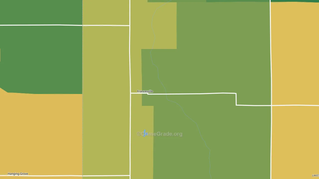 47946, IN Map of Drug-Related Crime Rates