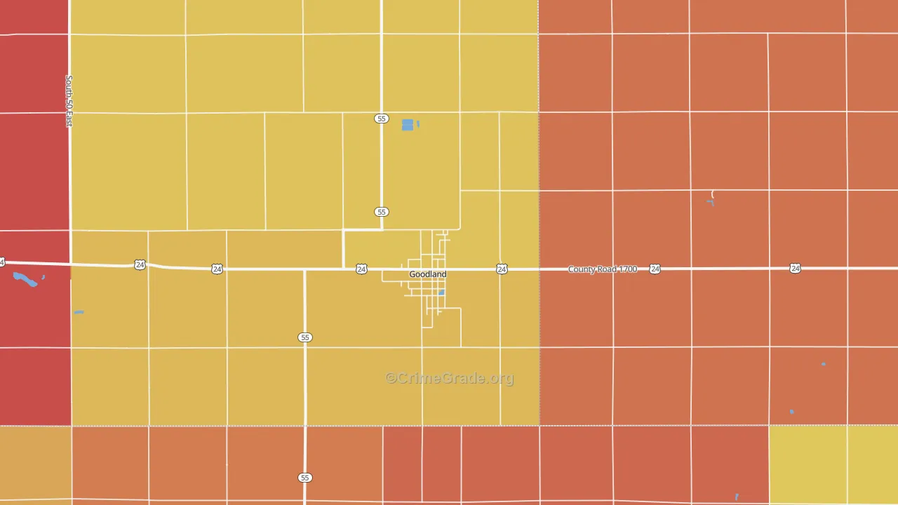 47948, IN Map of Drug-Related Crime Rates