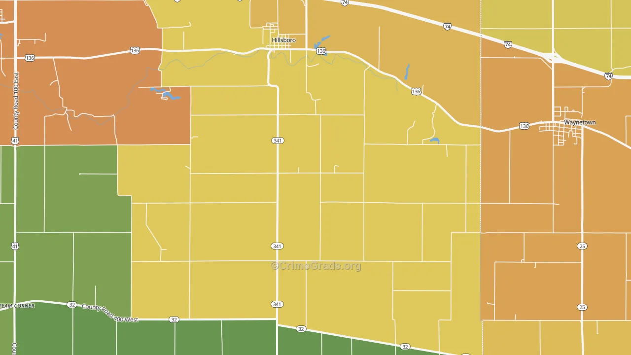 47949, IN Map of Drug-Related Crime Rates