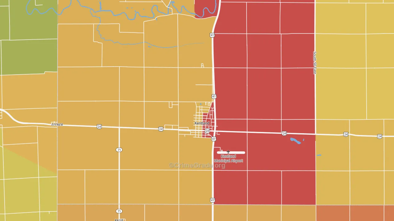 47951, IN Map of Drug-Related Crime Rates