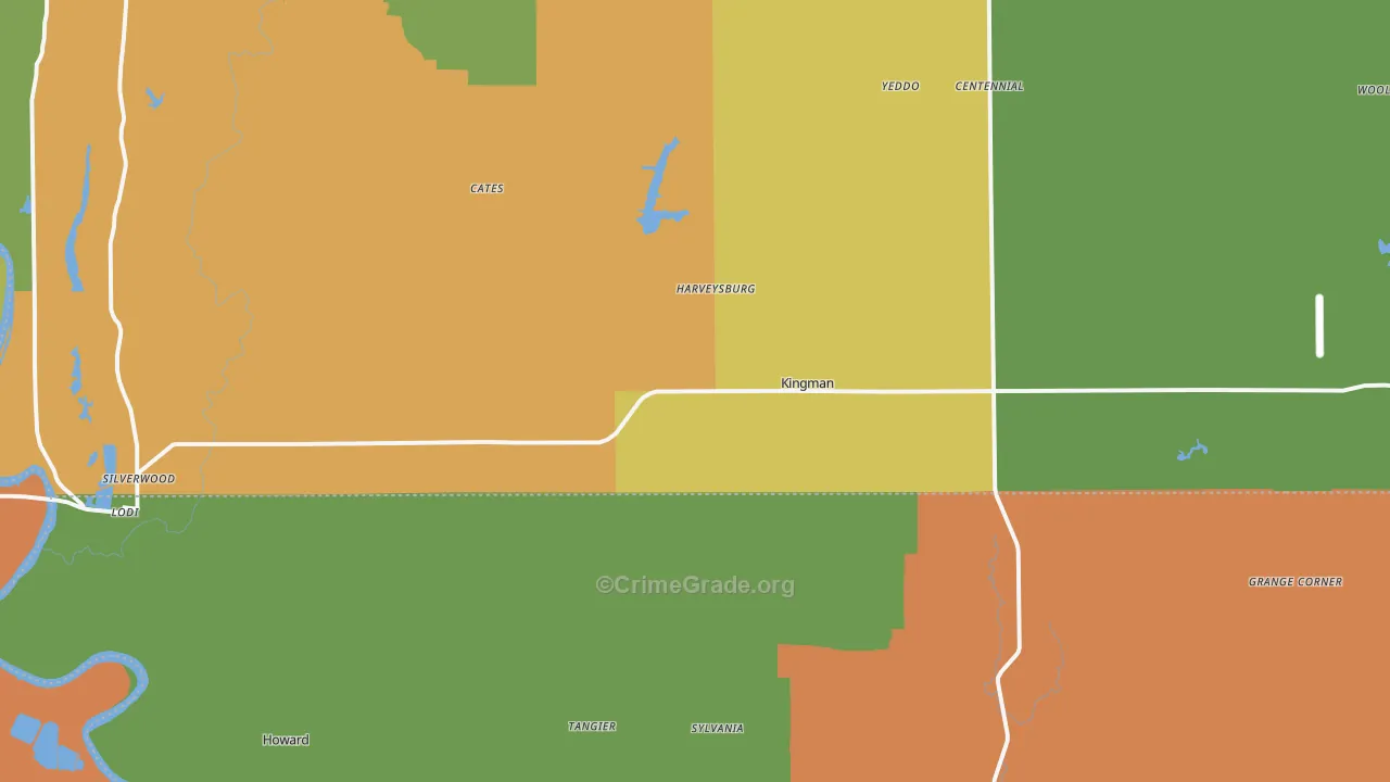 47952, IN Map of Drug-Related Crime Rates