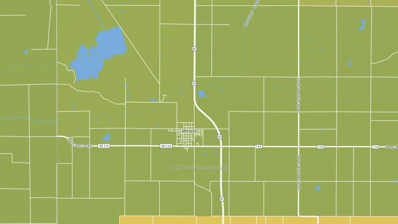 47963, IN Map of Drug-Related Crime Rates