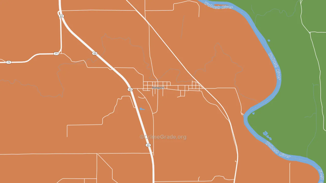 47966, IN Map of Drug-Related Crime Rates