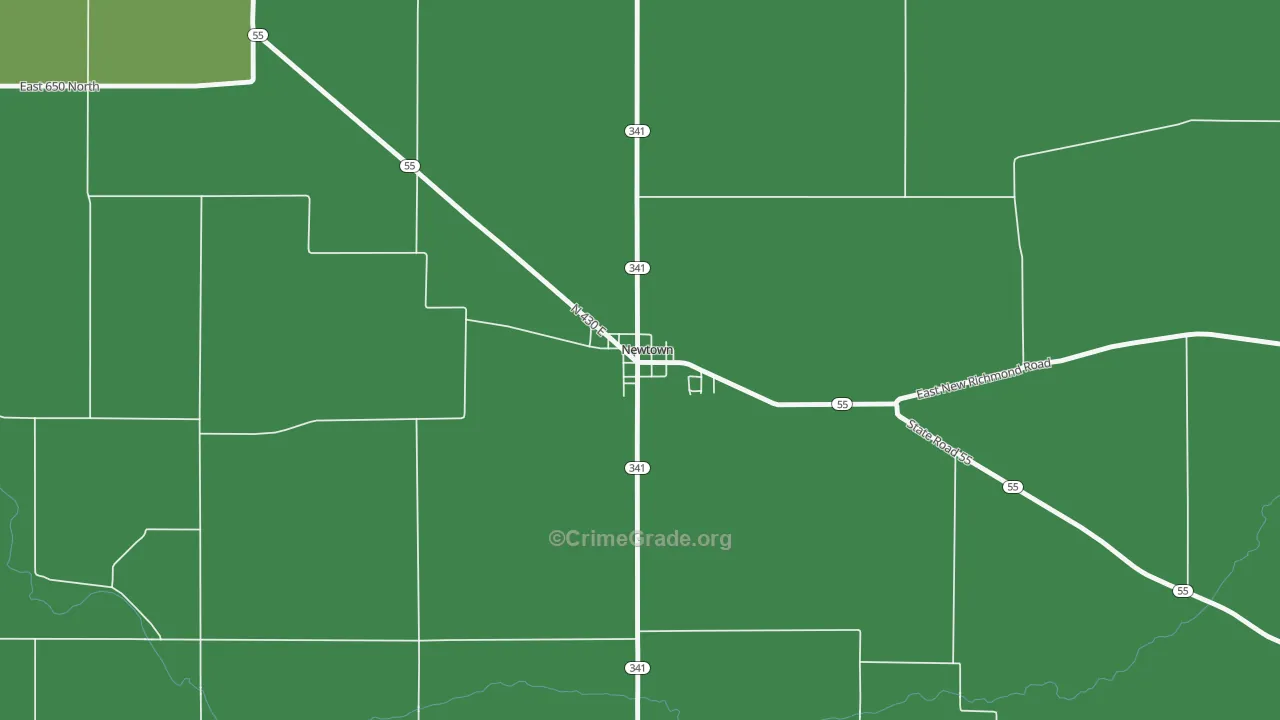 47969, IN Map of Drug-Related Crime Rates