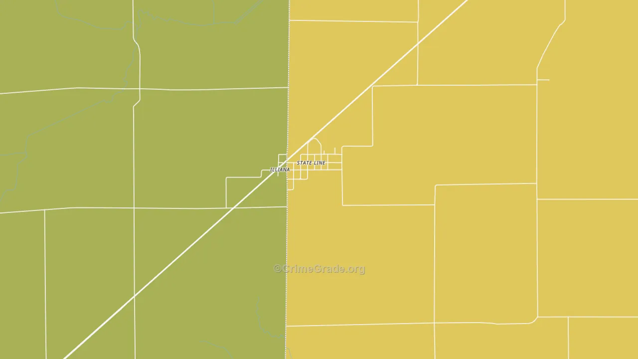 47982, IN Map of Drug-Related Crime Rates