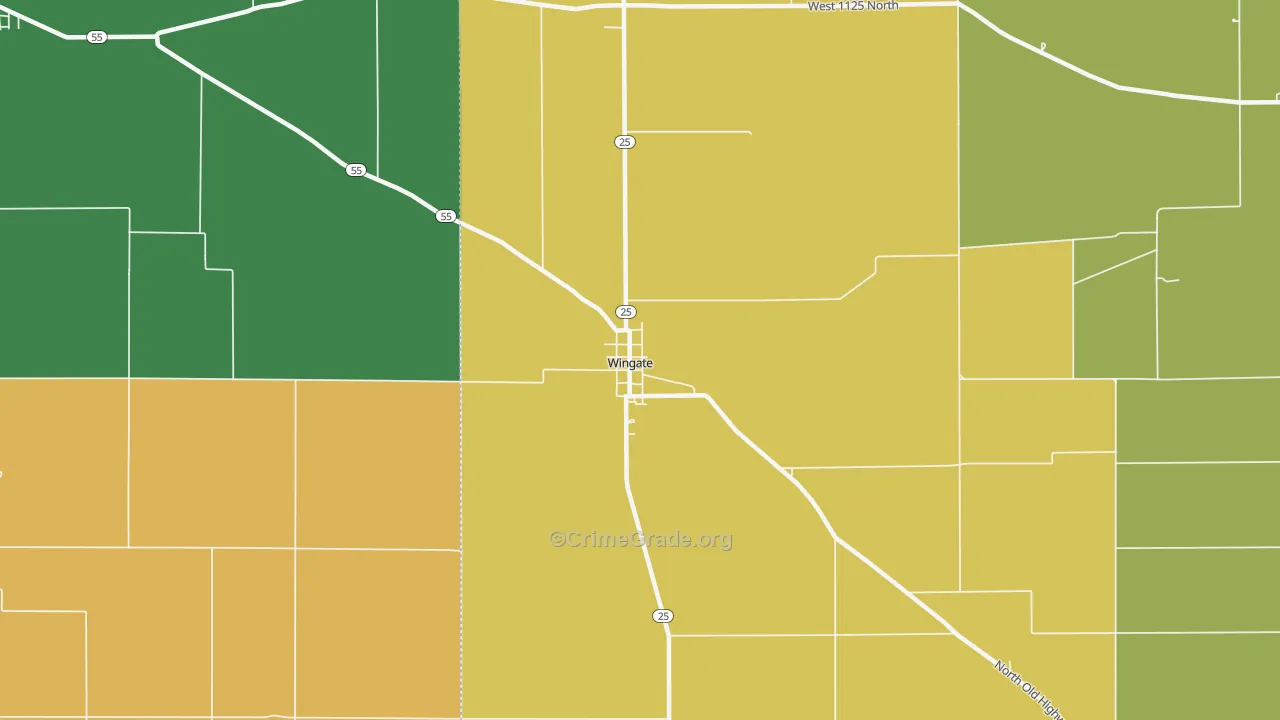 47994, IN Map of Drug-Related Crime Rates