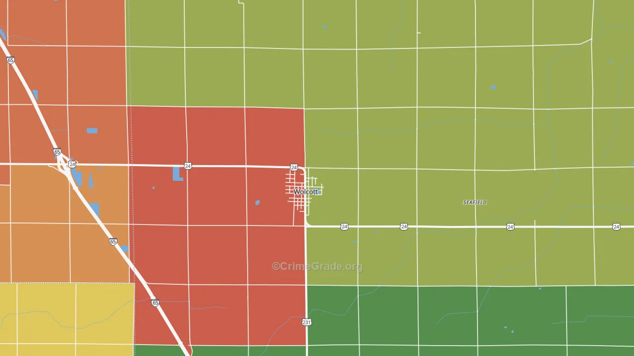 47995, IN Map of Drug-Related Crime Rates