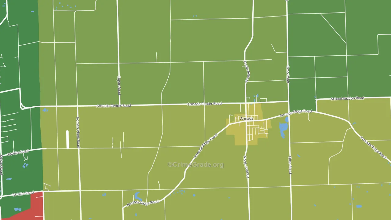48005, MI Map of Drug-Related Crime Rates