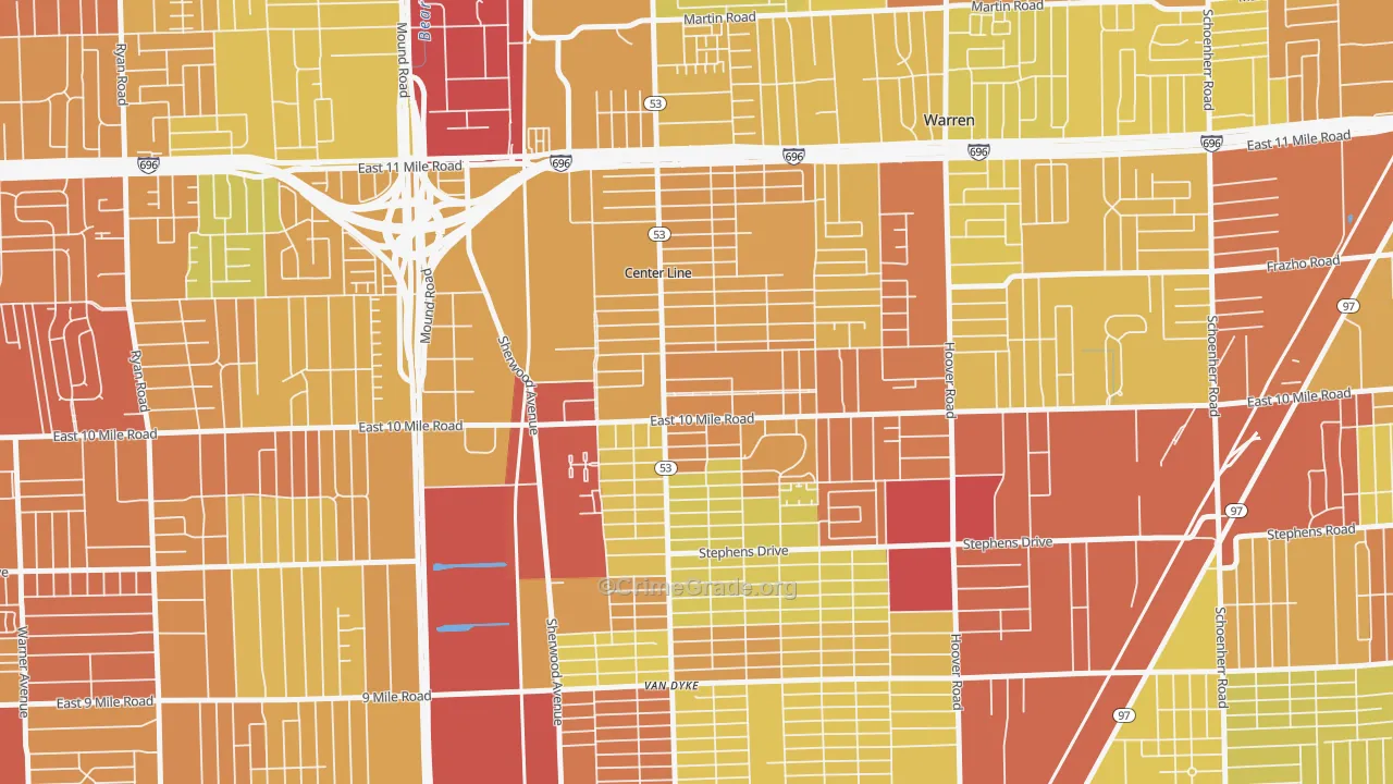 48015, MI Map of Drug-Related Crime Rates