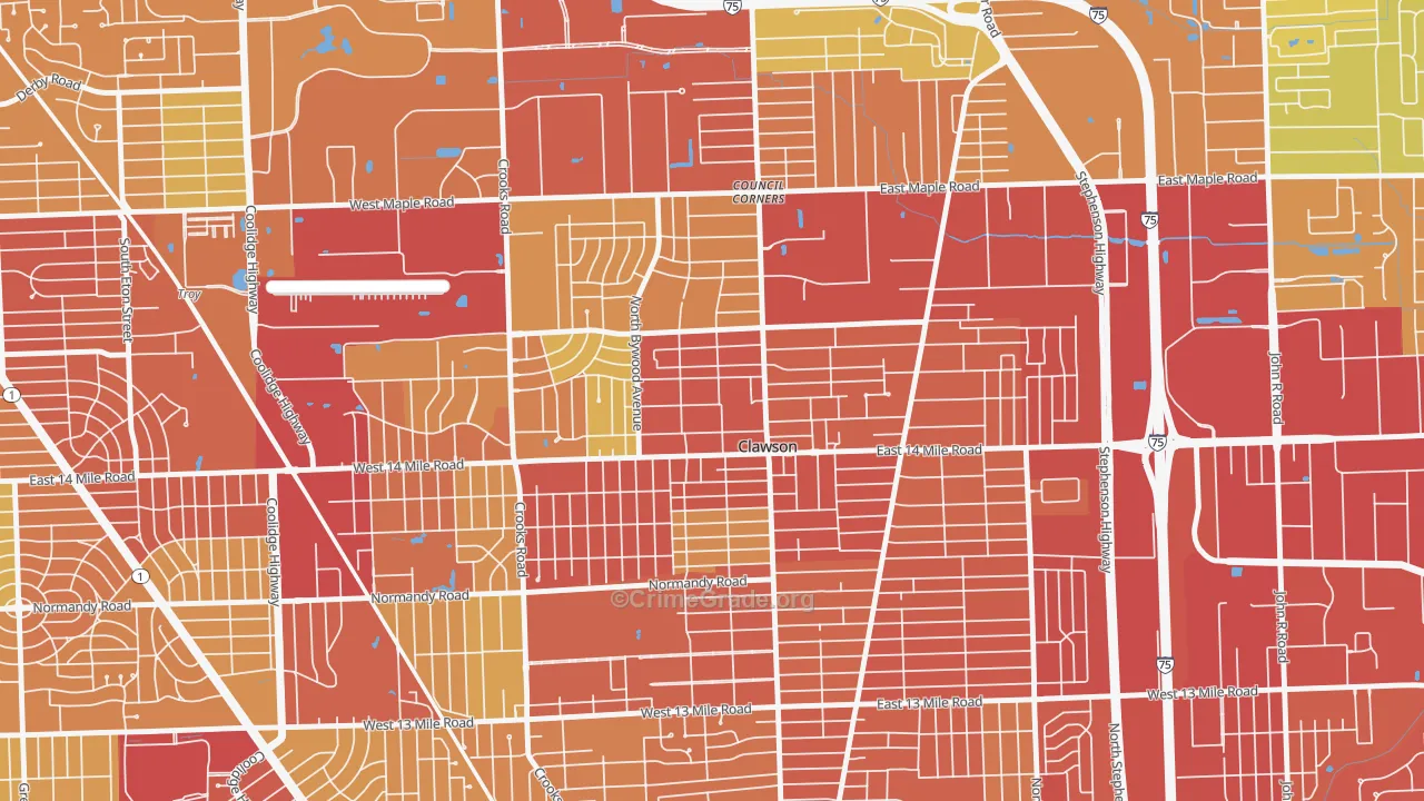 48017, MI Map of Drug-Related Crime Rates