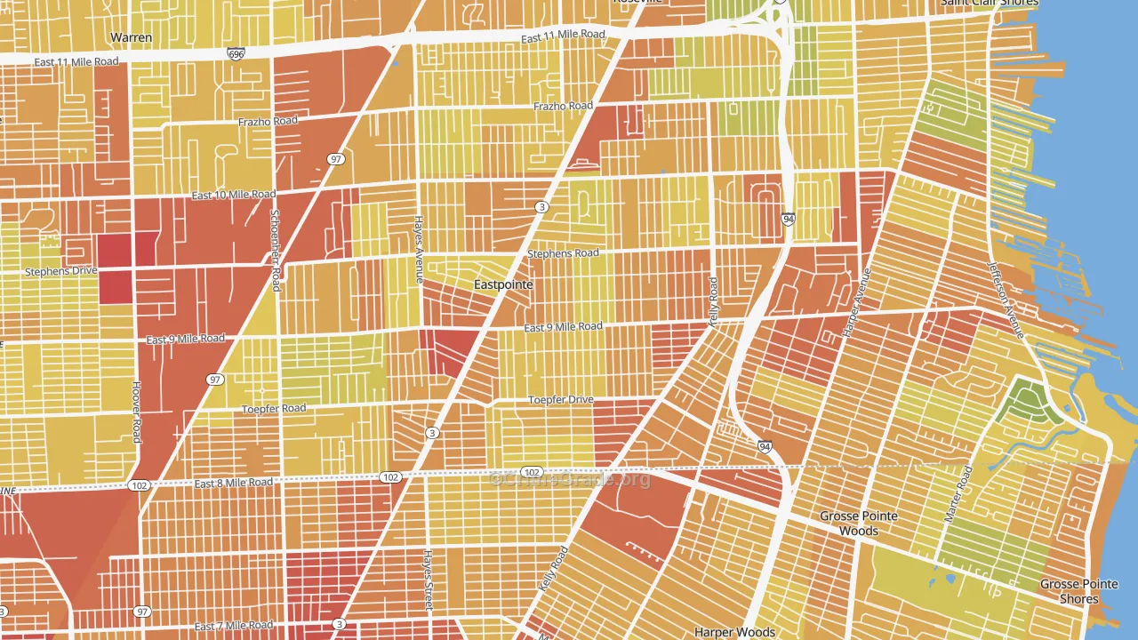 48021, MI Map of Drug-Related Crime Rates