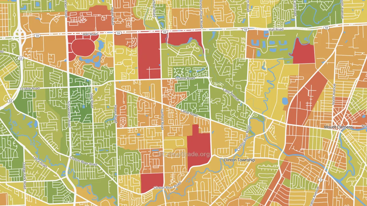 48038, MI Map of Drug-Related Crime Rates