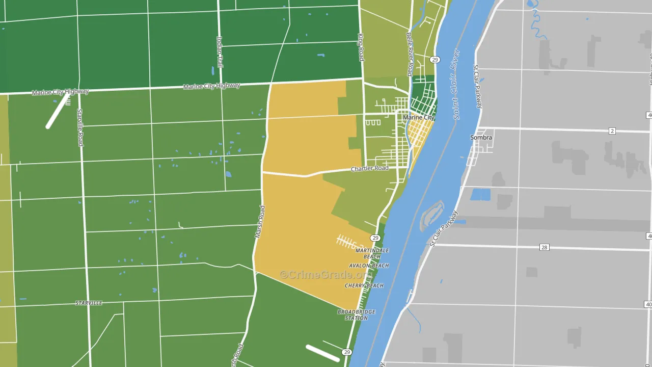 48039, MI Map of Drug-Related Crime Rates