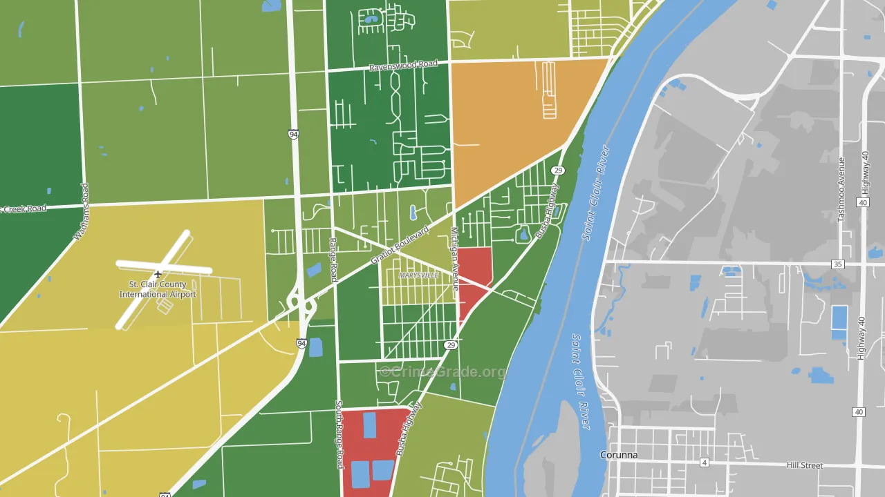 48040, MI Map of Drug-Related Crime Rates