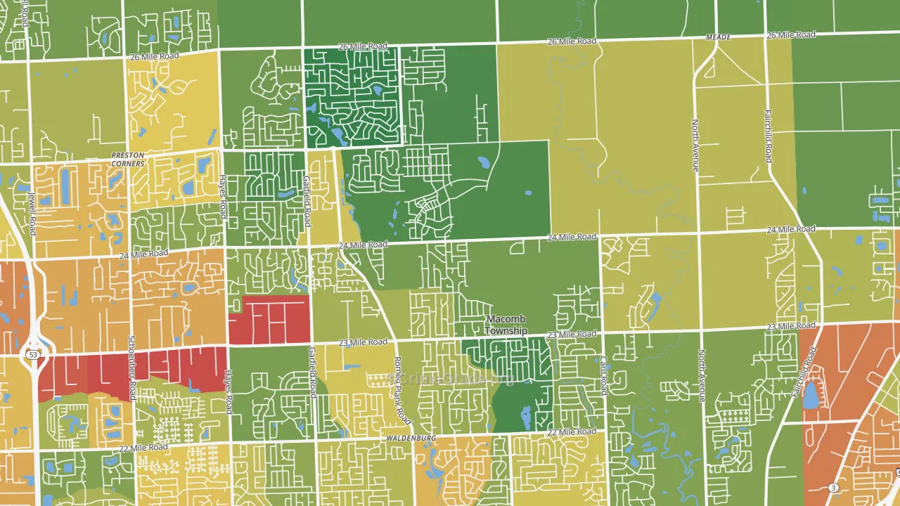 48042, MI Map of Drug-Related Crime Rates