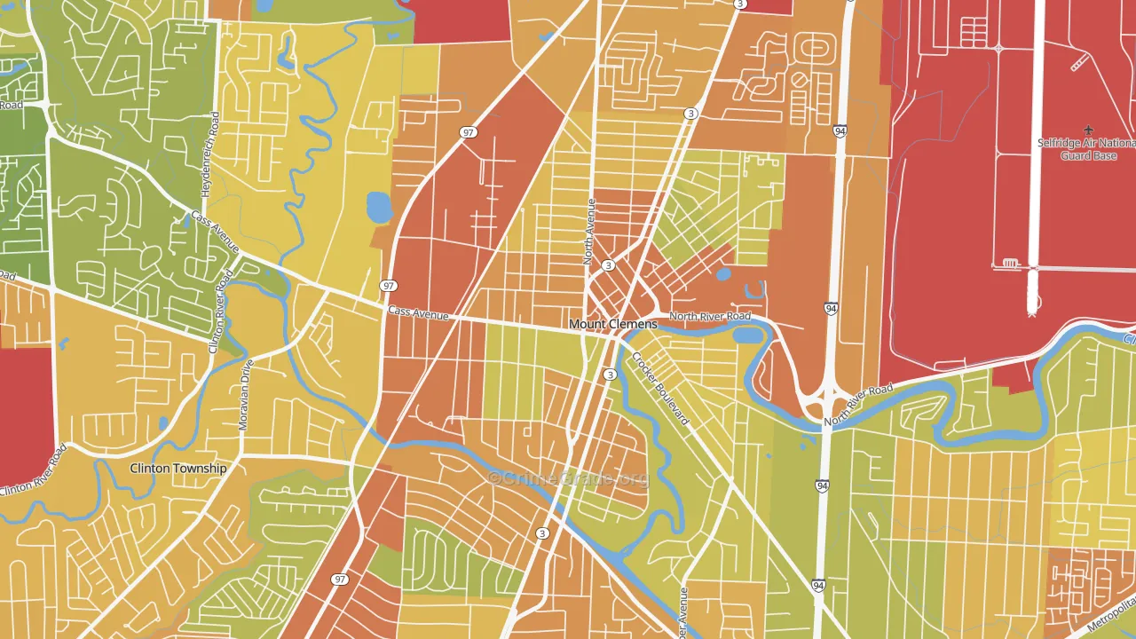 48043, MI Map of Drug-Related Crime Rates