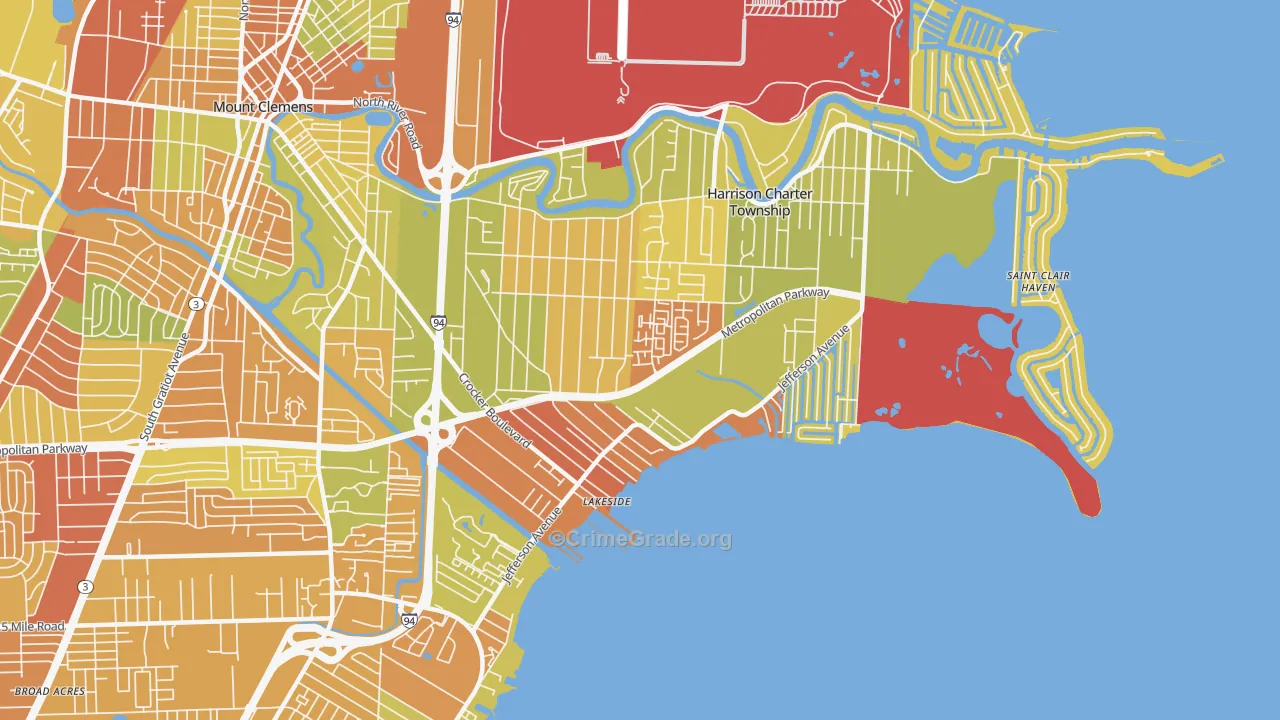 48045, MI Map of Drug-Related Crime Rates