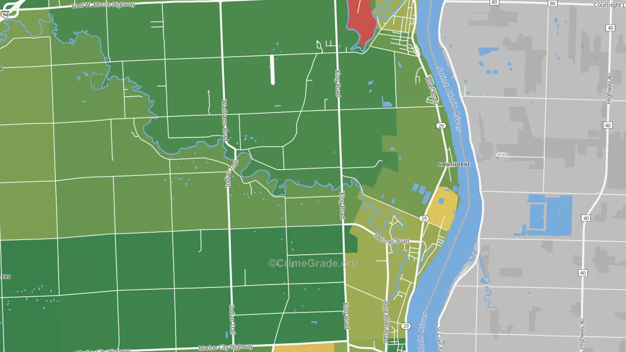 48054, MI Map of Drug-Related Crime Rates