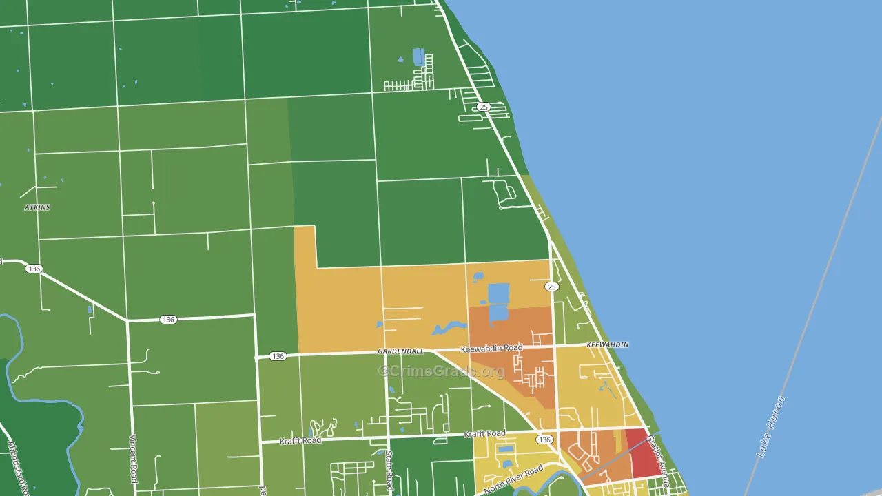 48059, MI Map of Drug-Related Crime Rates