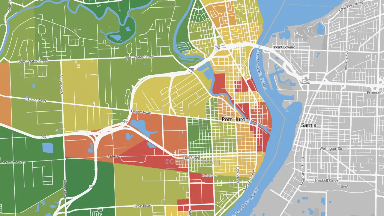 48060, MI Map of Drug-Related Crime Rates