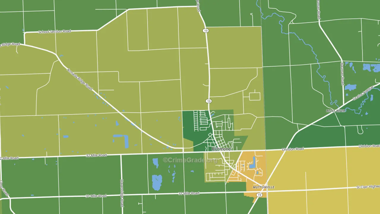 48062, MI Map of Drug-Related Crime Rates