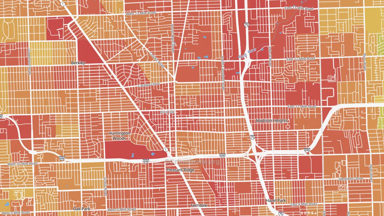 48067, MI Map of Drug-Related Crime Rates