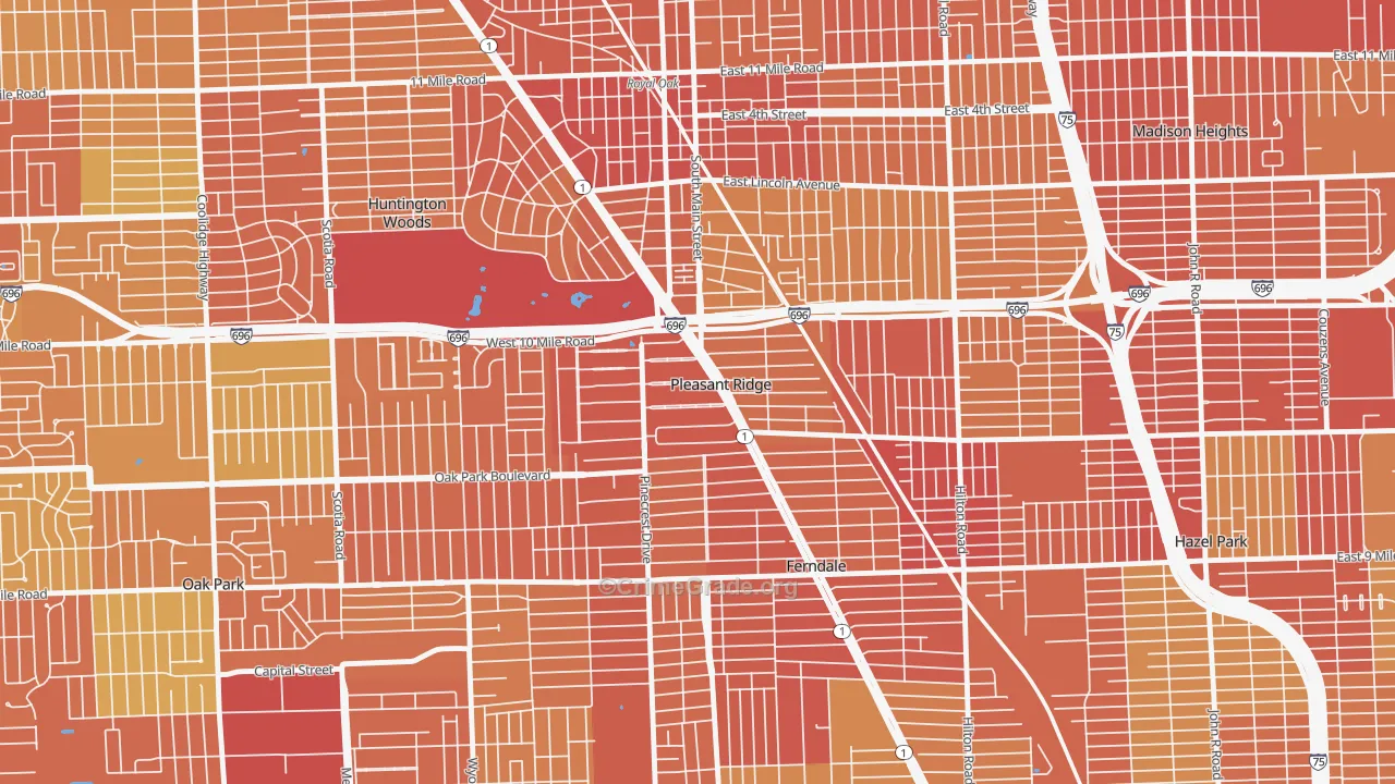 48069, MI Map of Drug-Related Crime Rates