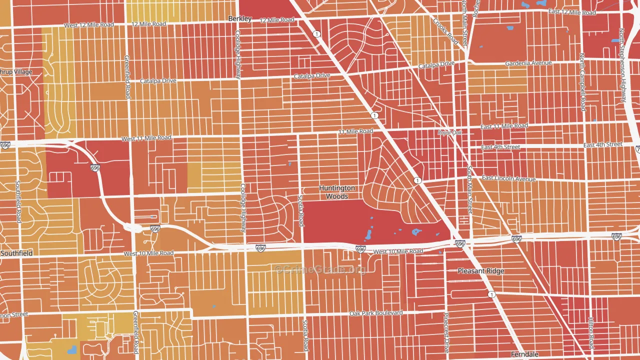 48070, MI Map of Drug-Related Crime Rates