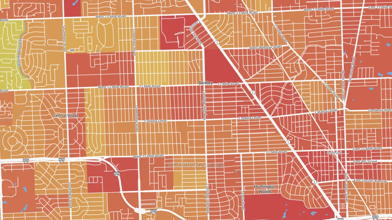 48072, MI Map of Drug-Related Crime Rates