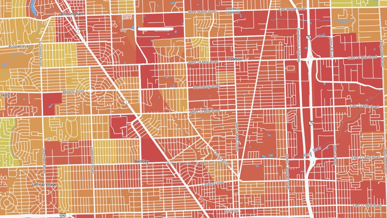 48073, MI Map of Drug-Related Crime Rates
