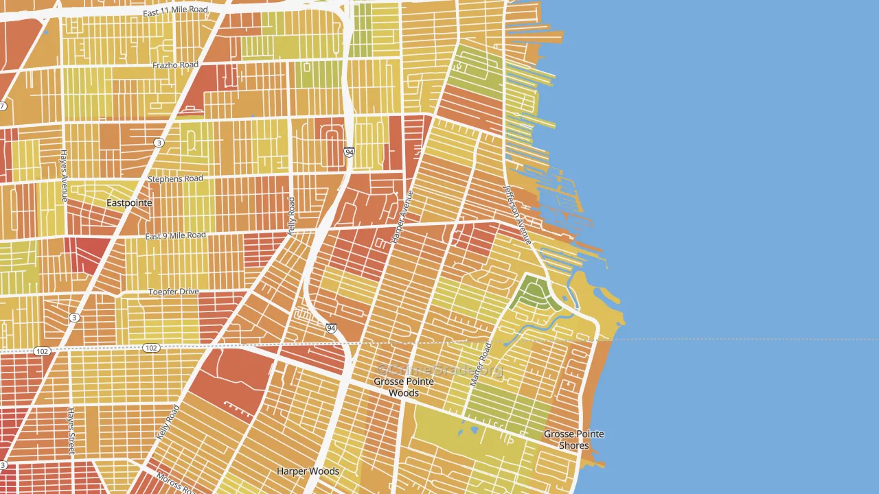 48080, MI Map of Drug-Related Crime Rates