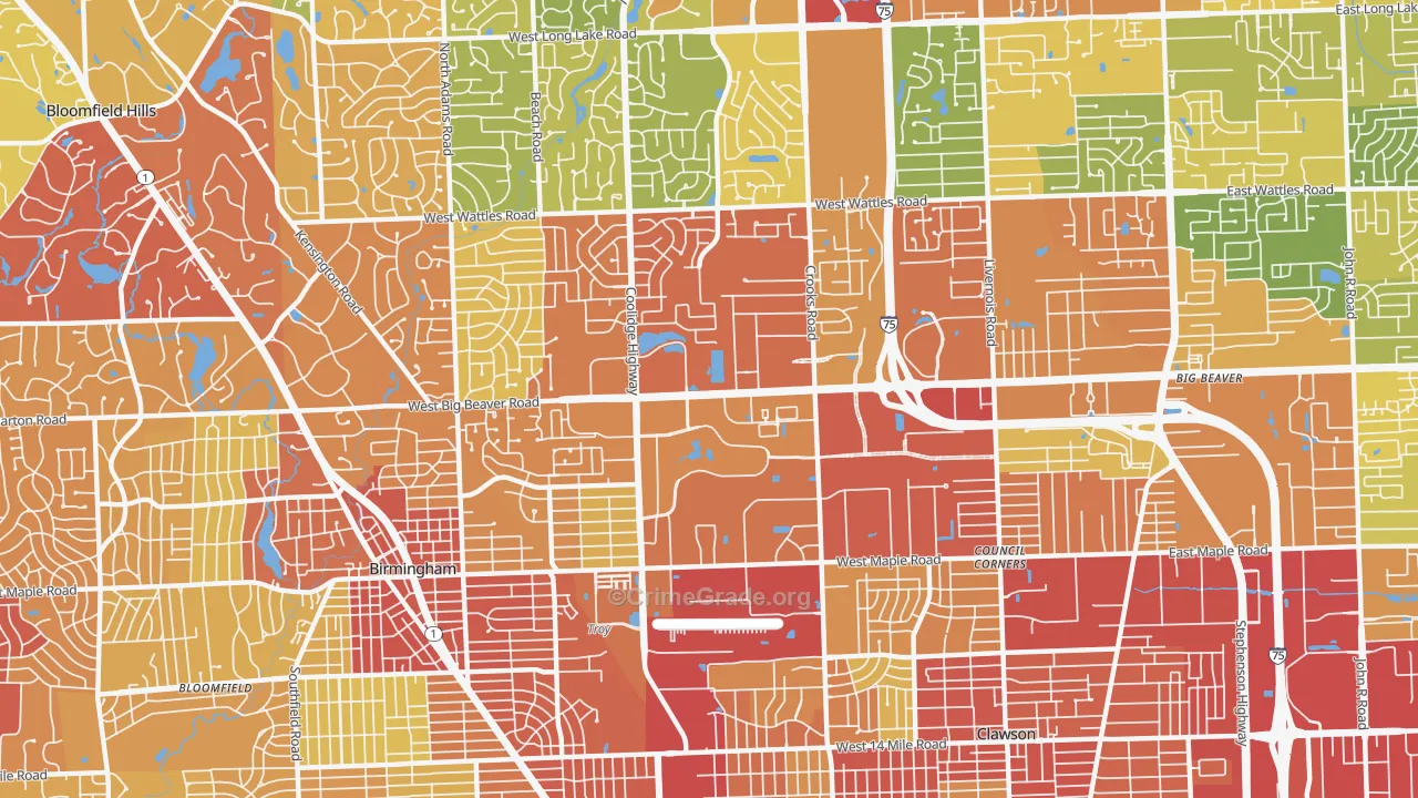 48084, MI Map of Drug-Related Crime Rates